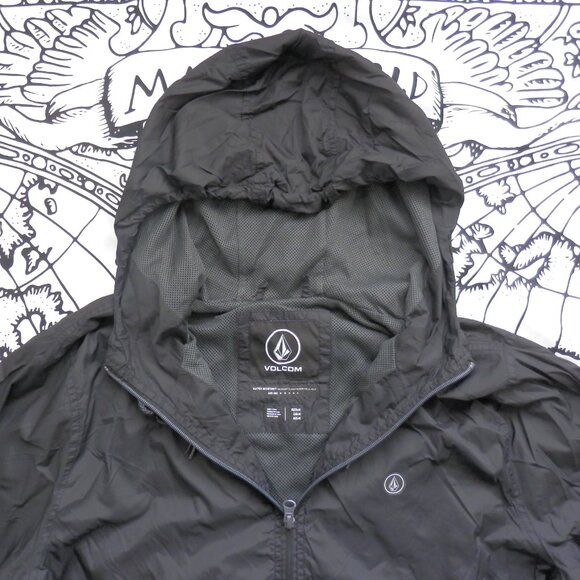Volcom || Men's Super Lightweight Water Resistant Rain Jacket - Picture 3 of 11